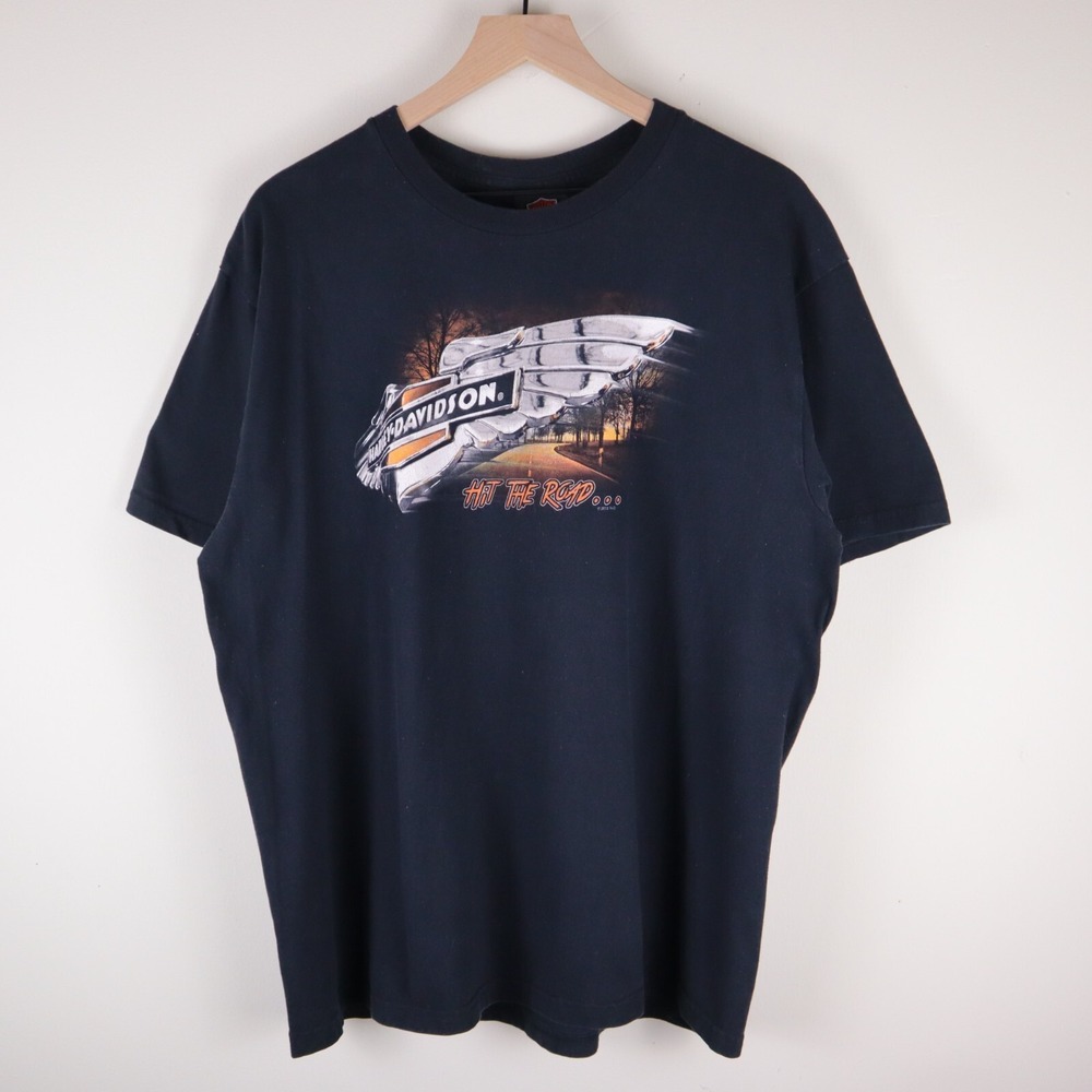 Harley Davidson Hit The Road North Canton Ohio Shirt Adult XL 23x28.5
